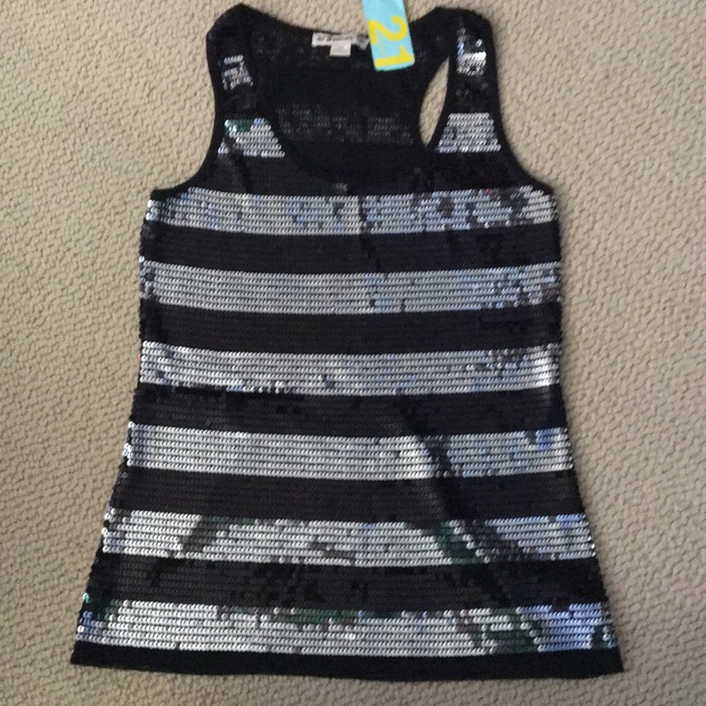 Sequin Racerback Tank Top